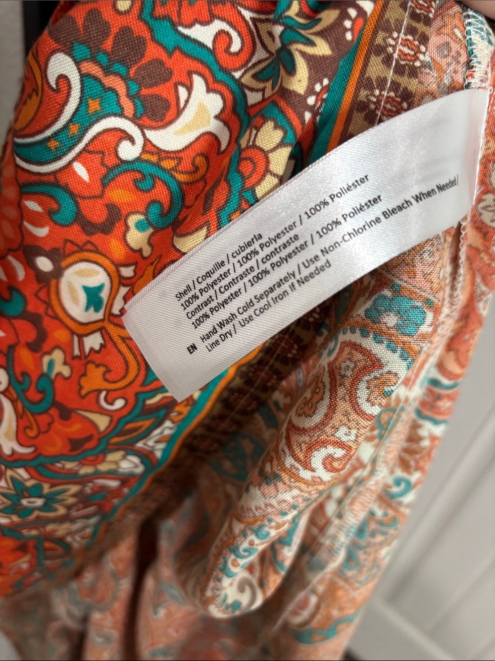 Band of the Free Rust Paisley Maxi Dress with Wide Straps 18-19” ptp Maxi sz L - Picture 5 of 5